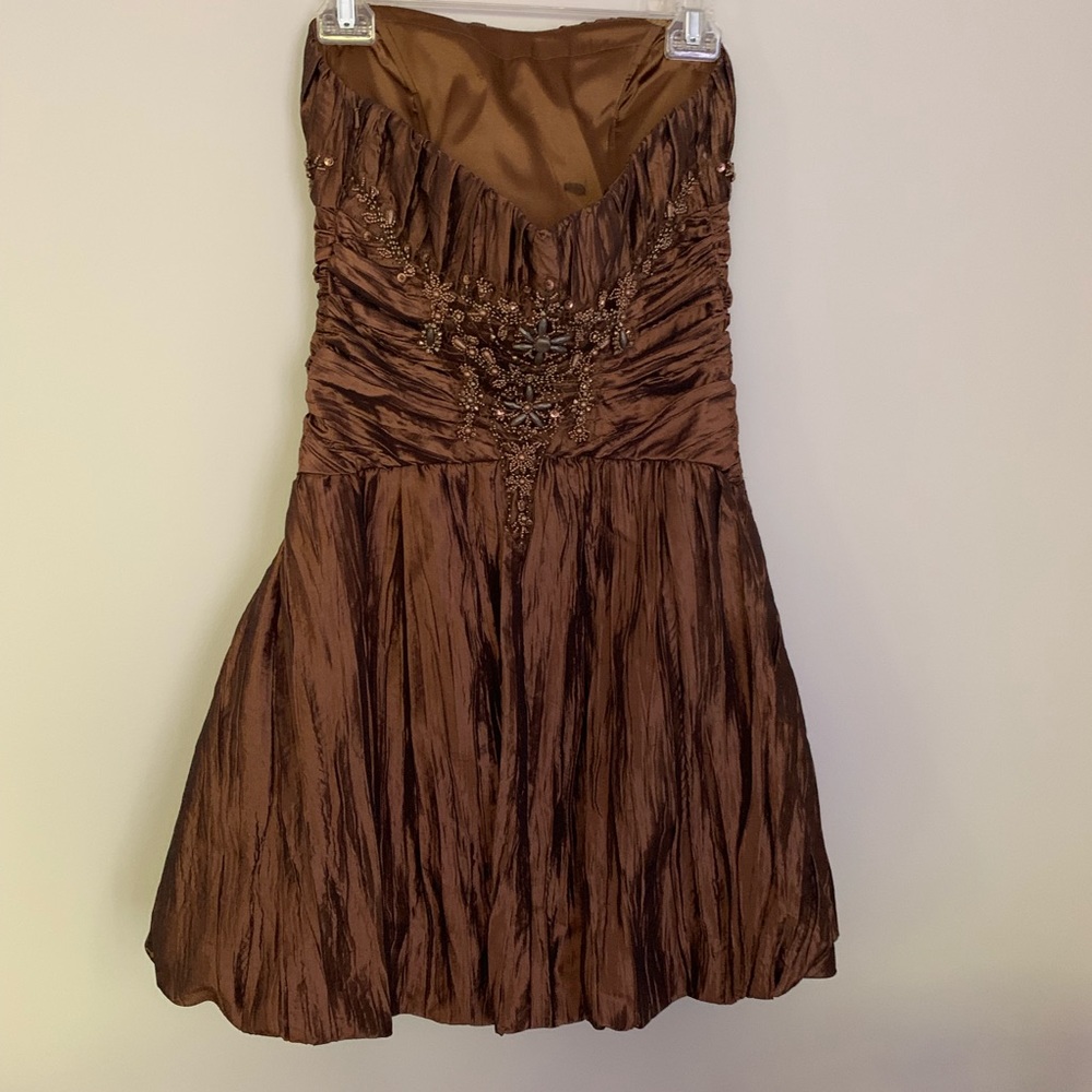 Sue Wong designer strapless cocktail dress - Picture 3 of 8